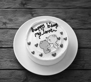 300 Grams Couple Doodle Cake