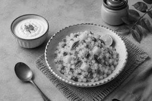 Sabudana Khichidi With Curd