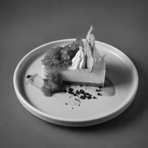 New York-Style Cheesecake With Cranberry Apple Compote