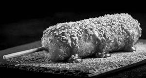 Honey garlic chicken corndog