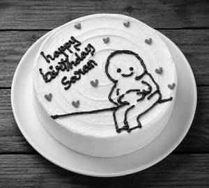 300 Grams Cute Chubby Doodle Cake