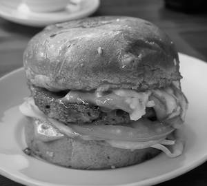 Tanoori burger with cheese