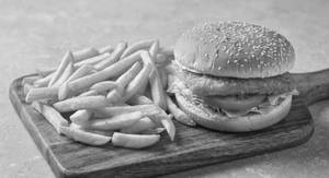 Crispy Veg Burger With Fries 