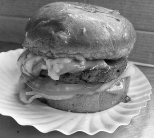 Makhani burger with cheese