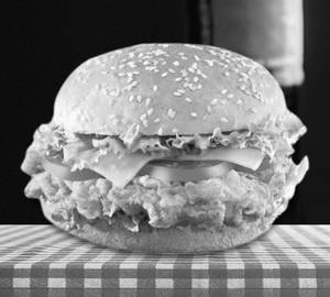 Crunchy cheesy burger