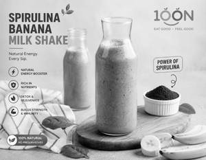 Spirulina Banana  Milk Shake