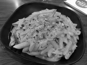 Pink sauce pasta