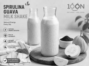 Spirulina Guava  Milk Shake