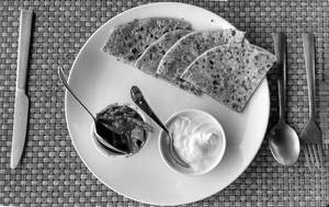 Aloo Paratha With Curd       