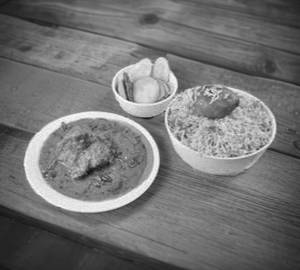 Alo Biryani With Chicken Chap