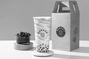 Salted Caramel Cookie Dough Boba Tea