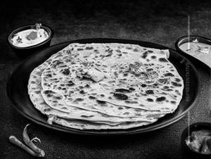 Paneer parantha achar