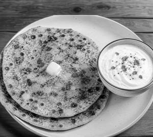 Aloo Paratha With Curd (2)