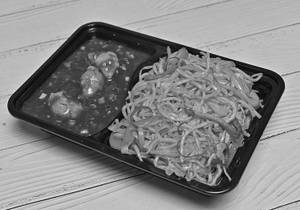 Vegetables Manchurian With Vegetable Hakka Noodles