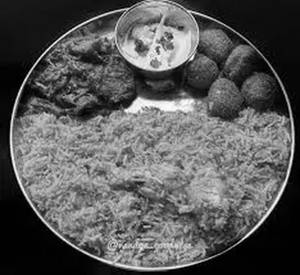 Mutton Dum Biryani + Kola Urundai 6 Pcs + Egg + Raita