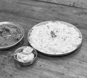 Chicken Kolhapuri Gravy & Rice