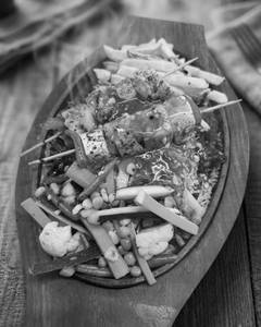 Paneer shaslik sizzlers
