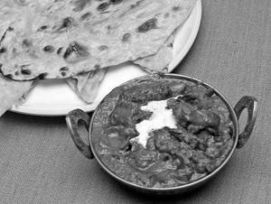 Mutton kadai with butter tawa roti