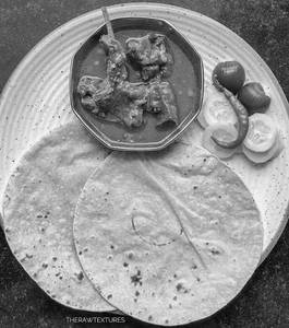 Mutton kadai [8 piece] with 20 tawa roti