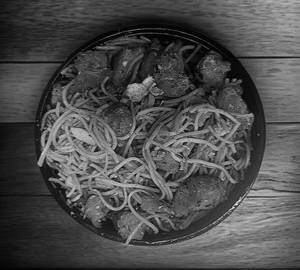 Double Egg Manchurian Hakka Noodles