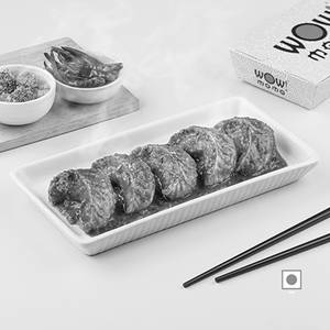 Veg Darjeeling Pan Fried Momo in Schezwan Sauce (Spicy)