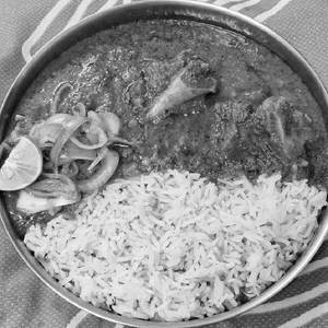 Mutton masala with jeera rice