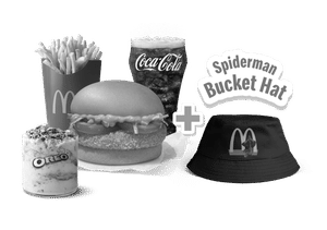 McAloo Tikki Burger Spiderman Brand New Day Meal
