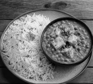 Steamed Basmati Rice With Matter Paneer