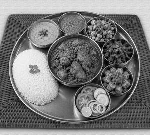 Local chicken thali