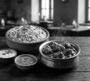 Pulao Rice 650Ml + Mango Mutton Curry 250Ml
