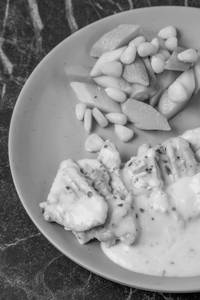 White Sauce Grilled Chicken + Salad