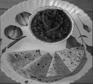 Roti + veg tadka