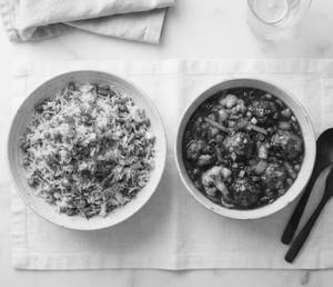 Veg Fried Rice + Veg Ball Manchurian Gravy