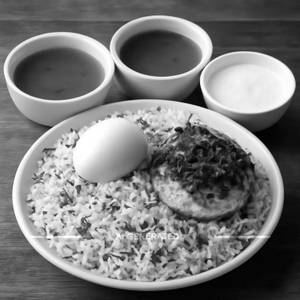 White Rice With Boiled Egg Onion Fry