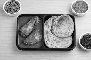 Lacchha Paratha(2pc)+ Chicken Curry(3 Pc)