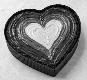 Triple Chocolate Brownie Heart Cake [300 Gms]