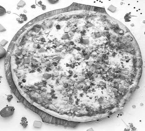 Corn and cheese pizza