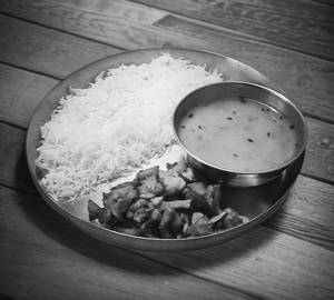 Rice Dal Aloo Bhujia