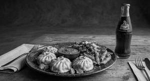 Paneer Momo 4pcs+ Red Souce Pasta + Thumsup - 250ml