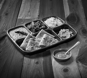 Bhindi yellow dal thali