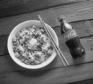 Butter cheese meggi + coke [ 250 ml ]