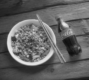 Vegetable Meggi + coke [ 250 ml ]