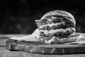 American cheese burger chicken