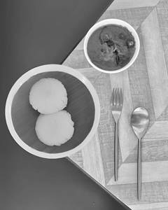 Idly [2 Pieces] With Mutton Curry [300 ml]