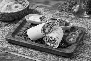 Mushroom Hummus Wrap