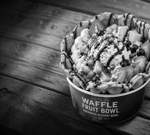 Chocolate Waffle Fruit Bowl