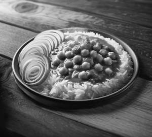 White kabuli Chana + Pulao Rice