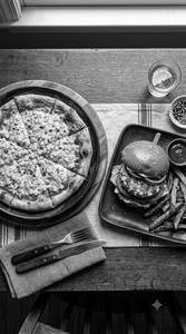 Corn Pizza + Veg Burger