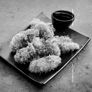 Panko fried prawns