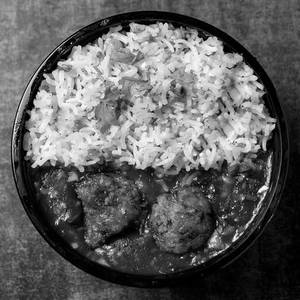 Manchurian gravy with fried rice